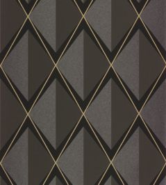 Chaplin Wallpaper by Casadeco Noir Fusain Chaplin Wallpaper by Casadeco Noir Fusain