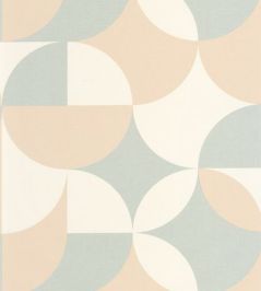 Charly Wallpaper by Caselio Beige Bleu Charly Wallpaper by Caselio Beige Bleu