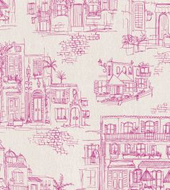 Charming Lanes Wallpaper by Brand McKenzie Fuchsia Charming Lanes Wallpaper by Brand McKenzie Fuchsia