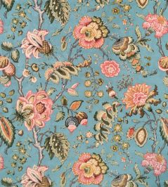 Chatterpie Velvet Fabric by Ian Sanderson Coral Sea Chatterpie Velvet Fabric by Ian Sanderson Coral Sea