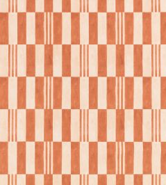 Checkerboard Recycled Fabric by Kirkby Design Terracotta Checkerboard Recycled Fabric by Kirkby Design Terracotta