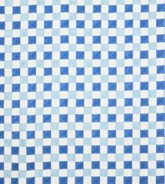 Chequer Fabric by Molly Mahon Blue Chequer Fabric by Molly Mahon Blue