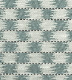 Chequers Fabric by Titley and Marr Aqua Chequers Fabric by Titley and Marr Aqua