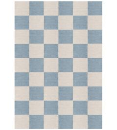 Chess Flatweave Rug by Layered Cornflower Blue Chess Flatweave Rug by Layered Cornflower Blue
