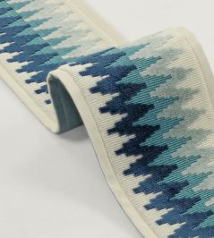 Chevron Braid Trimming by Romo China Blue Chevron Braid Trimming by Romo China Blue