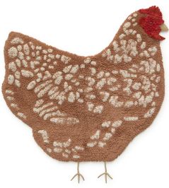Chicken Rug by Lorena Canals Terracotta Chicken Rug by Lorena Canals Terracotta