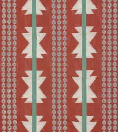 Chimayo Fabric by Osborne & Little Terracotta/Teal Chimayo Fabric by Osborne & Little Terracotta/Teal