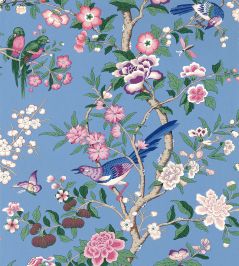Chinoiserie Hall Wallpaper by Sanderson Blueberry / Purple Chinoiserie Hall Wallpaper by Sanderson Blueberry / Purple