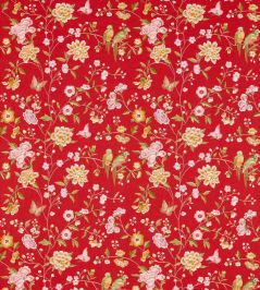 Chinoiserie Hall Fabric by Sanderson Cinnabar Red Chinoiserie Hall Fabric by Sanderson Cinnabar Red