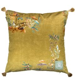 Chinoiserie Cushion 50 x 50cm by MINDTHEGAP Taupe Chinoiserie Cushion 50 x 50cm by MINDTHEGAP Taupe