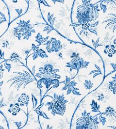 Chinoiserie Vine Fabric by Schumacher Cobalt Chinoiserie Vine Fabric by Schumacher Cobalt