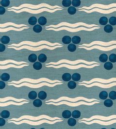 Chintamani Linen Fabric by Ottoline Antique Blue Chintamani Linen Fabric by Ottoline Antique Blue