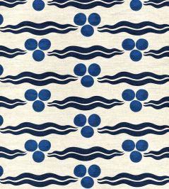 Chintamani Fabric by Ottoline Cream and Navy Chintamani Fabric by Ottoline Cream and Navy