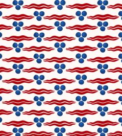 Chintamani Wallpaper by Ottoline White/Red/Blue Chintamani Wallpaper by Ottoline White/Red/Blue