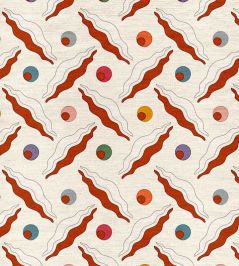 Chintamani Trellis Fabric by Ottoline Rusty Orange Chintamani Trellis Fabric by Ottoline Rusty Orange