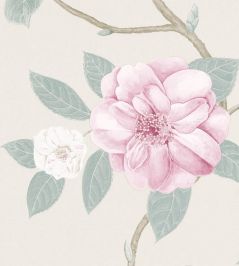 Christabel Wallpaper by Sanderson Rose/Pewter Christabel Wallpaper by Sanderson Rose/Pewter