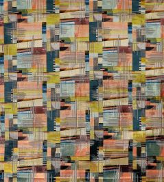 Chromatica Fabric by Osborne & Little Mallard/Blush/Gold Chromatica Fabric by Osborne & Little Mallard/Blush/Gold