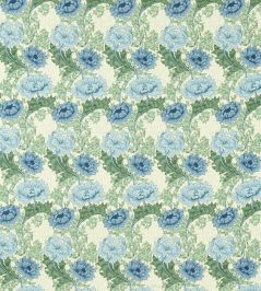 Chrysanthemum Outdoor Fabric by Morris & Co Indigo/Bayleaf Chrysanthemum Outdoor Fabric by Morris & Co Indigo/Bayleaf
