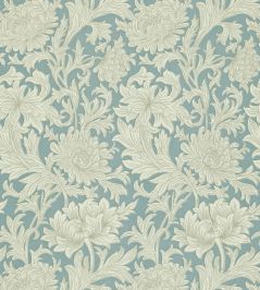 Chrysanthemum Toile Wallpaper by Morris & Co China Blue/Cream Chrysanthemum Toile Wallpaper by Morris & Co China Blue/Cream