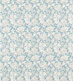 Chrysanthemum Toile Fabric by Morris & Co Slate Chrysanthemum Toile Fabric by Morris & Co Slate