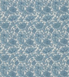Chrysanthemum Toile Fabric by Morris & Co Woad/Chalk Chrysanthemum Toile Fabric by Morris & Co Woad/Chalk