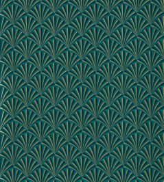 Chrysler Wallpaper by Clarke & Clarke Teal Chrysler Wallpaper by Clarke & Clarke Teal