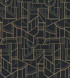 Cinetique Wallpaper by Casamance Anthracite/Dore Cinetique Wallpaper by Casamance Anthracite/Dore