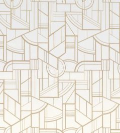 Cinetique Wallpaper by Casamance Blanc/Dore Cinetique Wallpaper by Casamance Blanc/Dore