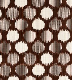 Cirque Velvet Fabric by Schumacher Brown Cirque Velvet Fabric by Schumacher Brown