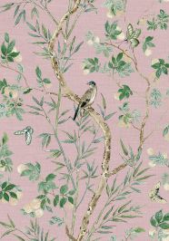 Claire Wallpaper by Thibaut Lavender Claire Wallpaper by Thibaut Lavender