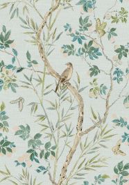 Claire Wallpaper by Thibaut Spa Blue Claire Wallpaper by Thibaut Spa Blue