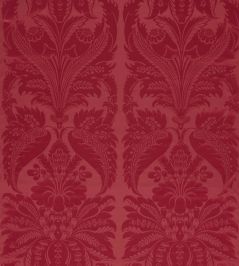 Clandon Damask Fabric by Zoffany Cinnabar Clandon Damask Fabric by Zoffany Cinnabar