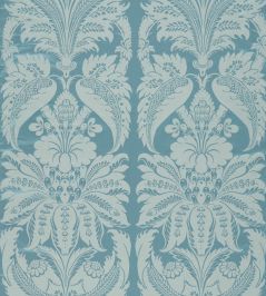 Clandon Damask Fabric by Zoffany Wedgwood Blue Clandon Damask Fabric by Zoffany Wedgwood Blue