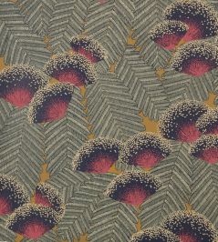 Clarice Wallpaper by 1838 Wallcoverings Jet Clarice Wallpaper by 1838 Wallcoverings Jet