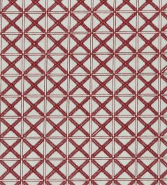 Makenzi Fabric by Clarke & Clarke Red Makenzi Fabric by Clarke & Clarke Red