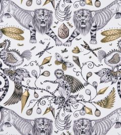 Emma J Shipley Extinct Fabric by Clarke & Clarke Gold Emma J Shipley Extinct Fabric by Clarke & Clarke Gold