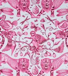 Emma J Shipley Extinct Fabric by Clarke & Clarke Magenta Emma J Shipley Extinct Fabric by Clarke & Clarke Magenta