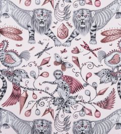 Emma J Shipley Extinct Fabric by Clarke & Clarke Pink Emma J Shipley Extinct Fabric by Clarke & Clarke Pink