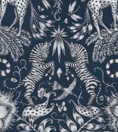 Emma J Shipley Kruger Fabric by Clarke & Clarke Navy Emma J Shipley Kruger Fabric by Clarke & Clarke Navy