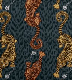 Emma J Shipley Tigris Fabric by Clarke & Clarke Flame Emma J Shipley Tigris Fabric by Clarke & Clarke Flame