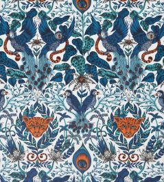 Emma J Shipley Amazon Wallpaper by Clarke & Clarke Blue Emma J Shipley Amazon Wallpaper by Clarke & Clarke Blue
