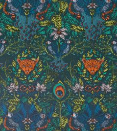 Emma J Shipley Amazon Wallpaper by Clarke & Clarke Navy Emma J Shipley Amazon Wallpaper by Clarke & Clarke Navy