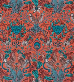 Emma J Shipley Amazon Wallpaper by Clarke & Clarke Red Emma J Shipley Amazon Wallpaper by Clarke & Clarke Red