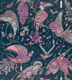 Emma J Shipley Audubon Wallpaper by Clarke & Clarke Pink Emma J Shipley Audubon Wallpaper by Clarke & Clarke Pink