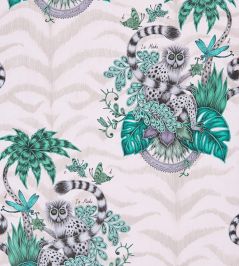Emma J Shipley Lemur Wallpaper by Clarke & Clarke Pink Emma J Shipley Lemur Wallpaper by Clarke & Clarke Pink