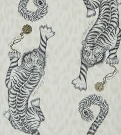 Emma J Shipley Tigris Wallpaper by Clarke & Clarke Monochrome Emma J Shipley Tigris Wallpaper by Clarke & Clarke Monochrome