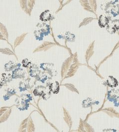 Summerby Fabric by Clarke & Clarke Denim Summerby Fabric by Clarke & Clarke Denim