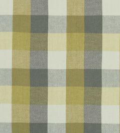 Austin Check Fabric by Clarke & Clarke Citron/Natural Austin Check Fabric by Clarke & Clarke Citron/Natural