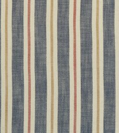 Sackville Stripe Fabric by Clarke & Clarke Midnight/Spice Sackville Stripe Fabric by Clarke & Clarke Midnight/Spice