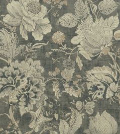 Sissinghurst Fabric by Clarke & Clarke Charcoal Sissinghurst Fabric by Clarke & Clarke Charcoal